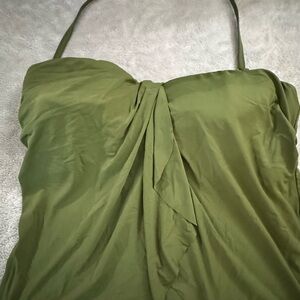 Vince Camuto Olive Green Swim Top